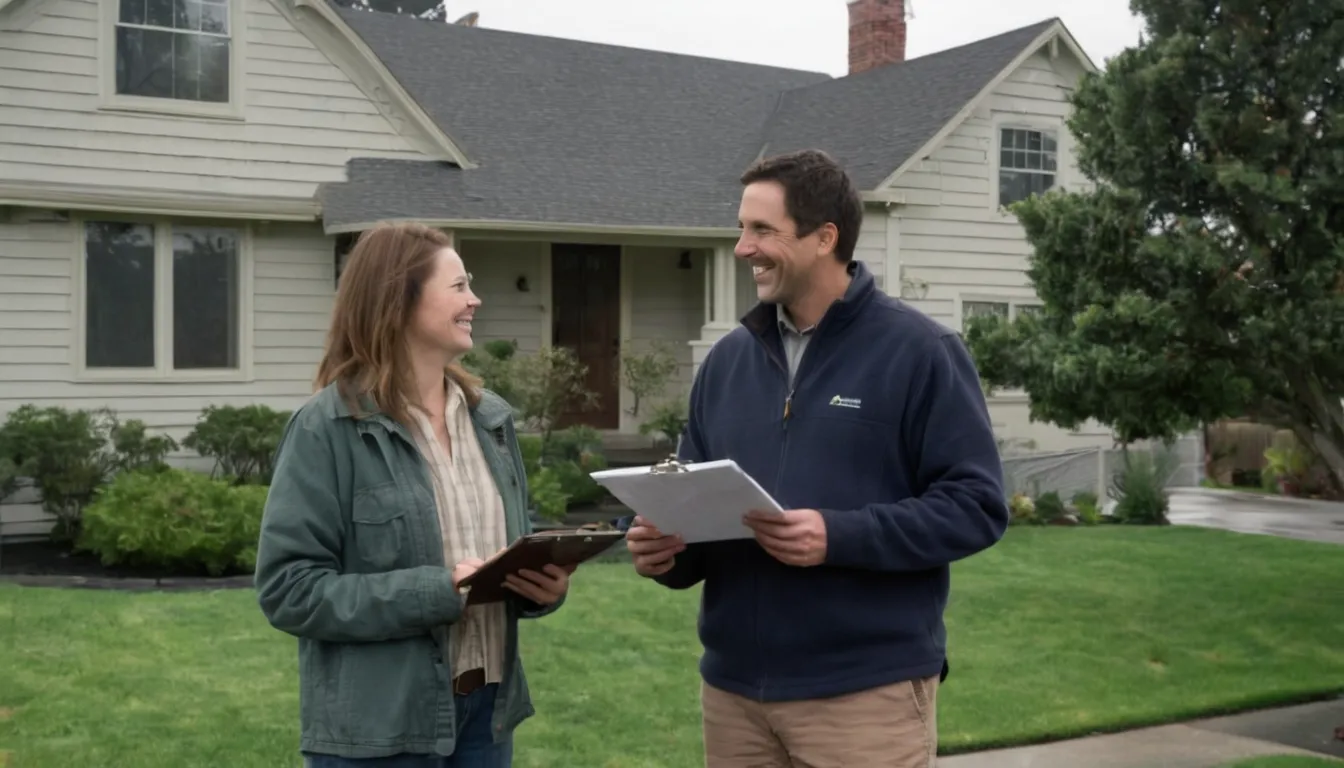 A homeowner reviewing a written tree quote with a local provider in the Canonsburg area